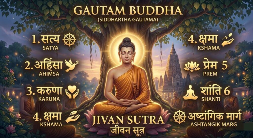 गौतम बुद्ध के 25 जीवन सूत्र – जीवन बदल देने वाली प्रेरणाएँ 🌸